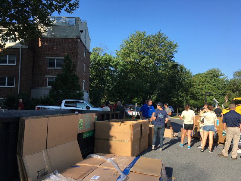 EPS Foam Recycling at Muhlenberg College MoveIn Day A College F.A.R