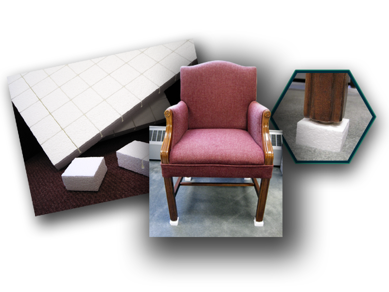 Hi-Density Carpet Cleaning & Restoration Foam Furniture Snap Blocks 72 Count