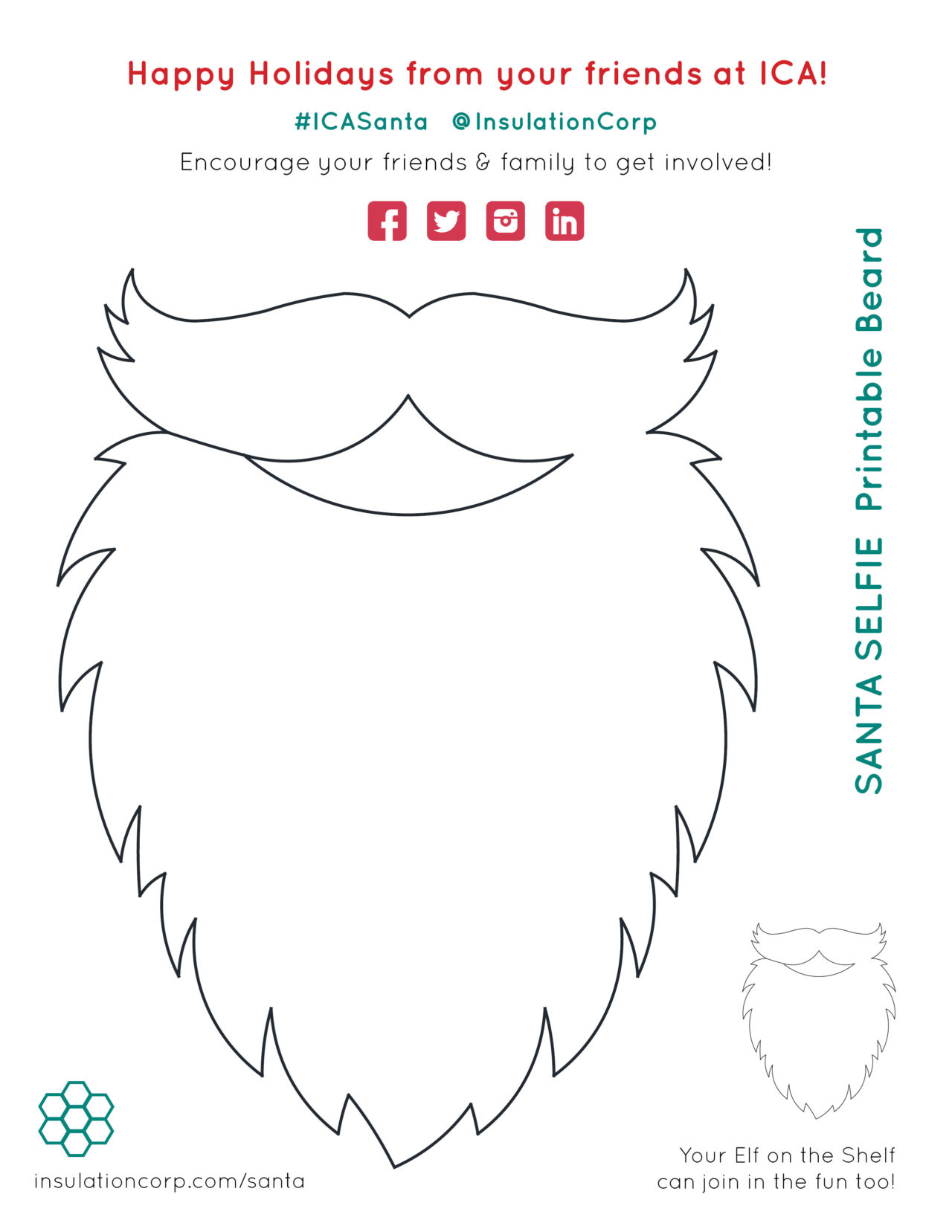 ICASanta Printable Santa Beard